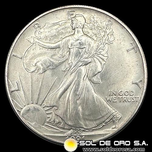 ESTADOS UNIDOS DE AMERICA - 1 DOLLAR - LIBERTY - 1991 - ONZA DE PLATA PURA