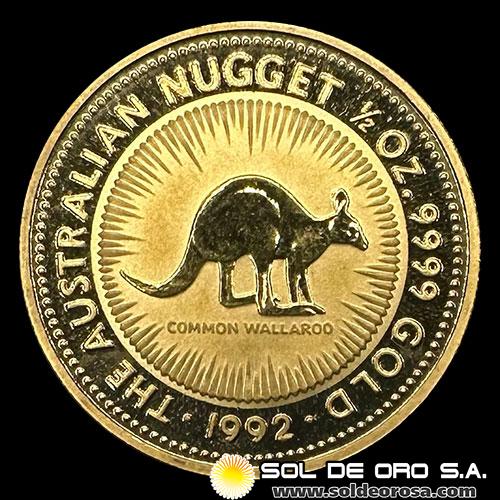 AUSTRALIA - 1/2 oz., 50 DOLLARS - 1992 - MONEDA DE ORO