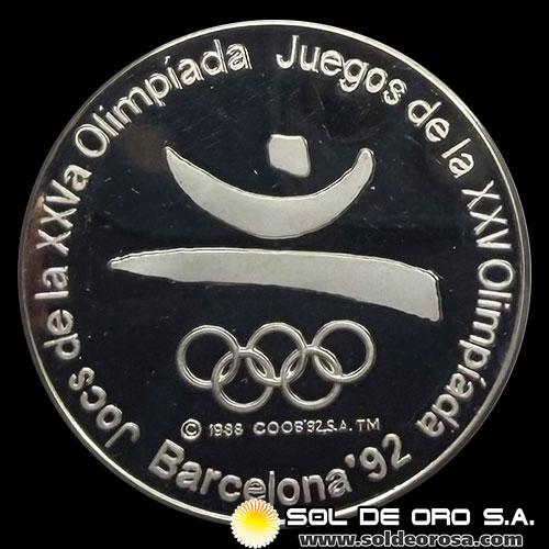 ESPAÑA - JUEGOS DE LA XXV OLIMPIADAS - BARCELONA 1992 - COBI - MEDALLA DE PLATA 1000