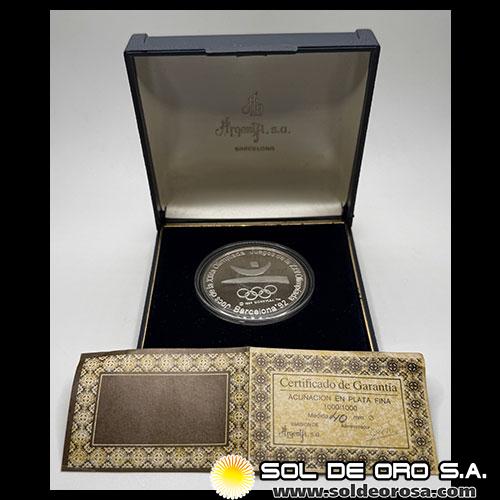 ESPAÑA - JUEGOS DE LA XXV OLIMPIADAS - BARCELONA 1992 - COBI - MEDALLA DE PLATA 1000