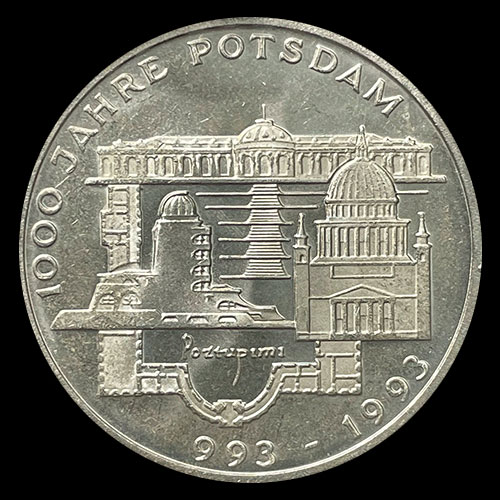 NA1 - ALEMANIA - 10 MARK - 1993.f - Subject: 1000th Anniversary - Potsdam - MONEDA DE PLATA