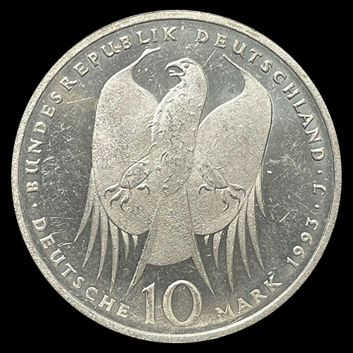 NA1 - ALEMANIA - 10 MARK - 1993.j - Subject: 150th birthday Robert Koch - MONEDA DE PLATA