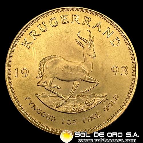 SUDAFRICA - KRUGERRAND, 1993 - MONEDA DE ORO