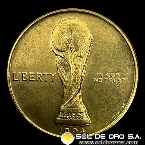 ESTADOS UNIDOS DE AMERICA - 5 DOLLARS, 1994 - WORLD CUP USA 94 - MONEDA DE ORO