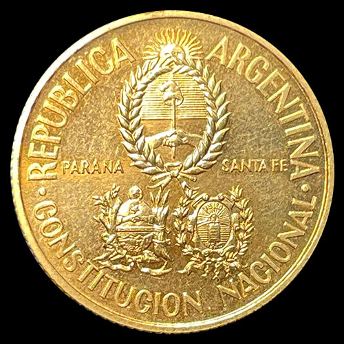 ARGENTINA - 50 PESOS, 1994 - CONVENCION NACIONAL CONSTITUYENTE - MONEDA DE ORO