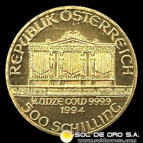 AUSTRIA - REPUBLIK OSTERREICH - 500 SCHILLING, 1994 - MONEDA DE ORO