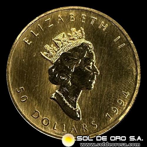 CANADA - 50 DOLLARS, 1994 - ELIZABETH II - MONEDA DE ORO