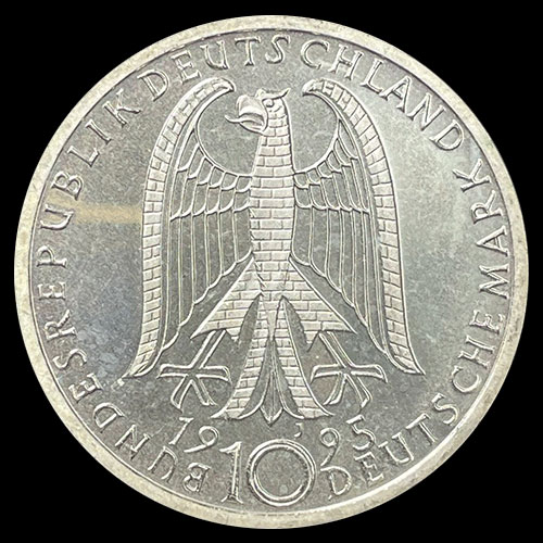NA1 - ALEMANIA - GERMANY - FEDERAL REPUBLIC - 10 MARK / 10 MARCOS, 1995 - MONEDA DE PLATA