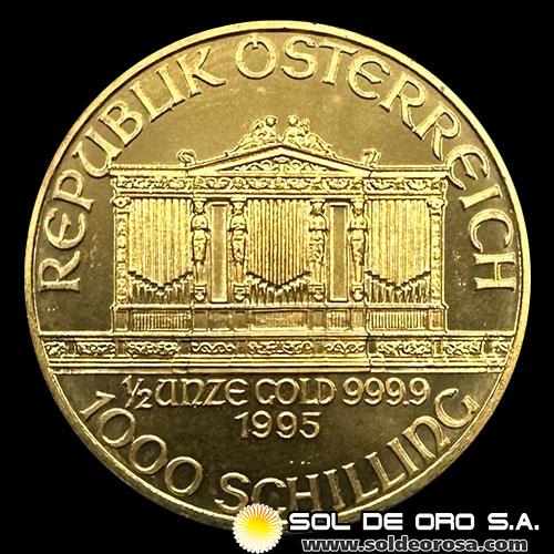 AUSTRIA - REPUBLIK OSTERREICH - 1.000 SCHILLING, 1995 - MONEDA DE ORO