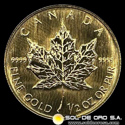 CANADA - 1/2 oz., 20 DOLLARS - 1995 - MONEDA DE ORO