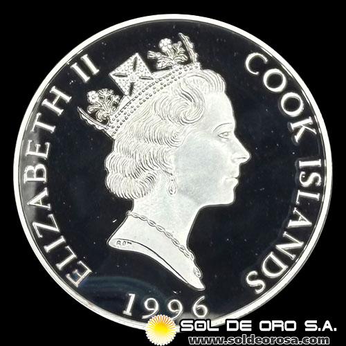 NA2 - COOK ISLANDS - 10 DOLLARS, 1996 - OLYMPIC NATIONAL PARK - MONEDA DE PLATA