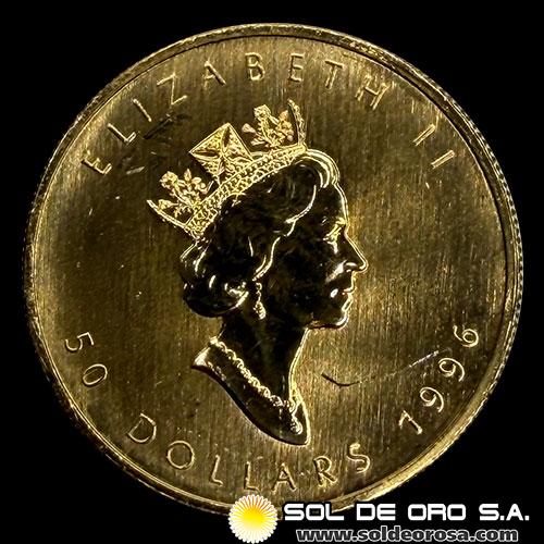 CANADA - 50 DOLLARS, 1996 - ELIZABETH II - MONEDA DE ORO