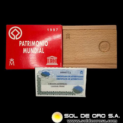 NA2 - ESPAÑA - 2.000 PESETAS, 1997 - ACROPOLIS - PATRIMONIO DE LA HUMANIDAD - MONEDA DE PLATA