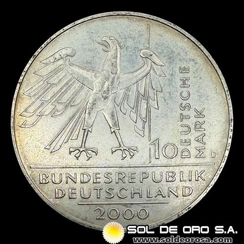 	NA1 - ALEMANIA - GERMANY - FEDERAL REPUBLIC - 10 MARK / 10 MARCOS, 2000 - MONEDA DE PLATA