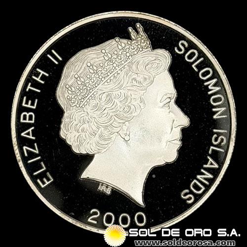 NA4 - SOLOMON ISLANDS - 5 DOLLARS, 2000 - CYCLING - MONEDA DE PLATA