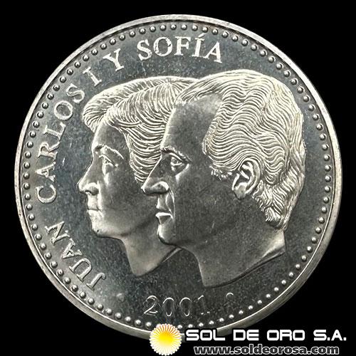NA2 - ESPANHA - 2.000 PESETAS - 2001 - ULTIMA EMISION DE LA PESETA - MONEDA DE PLATA