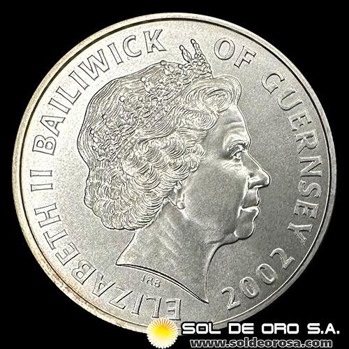 GUERNSEY - INGLATERRA - 1 POUND, 2002 - WILLIAM - MONEDA DE PLATA