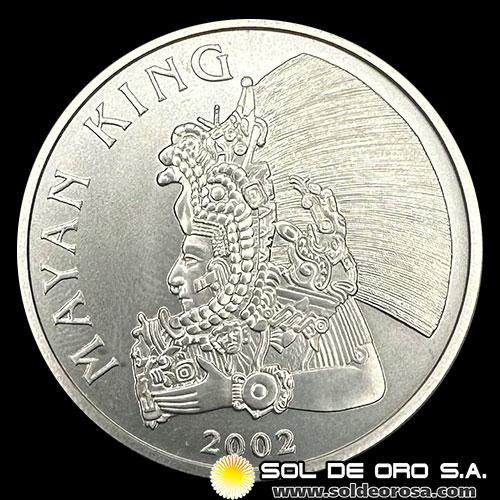 NA1 - BELIZE - 1 DOLLAR, 2002 - MAYAN KING - MONEDA DE PLATA