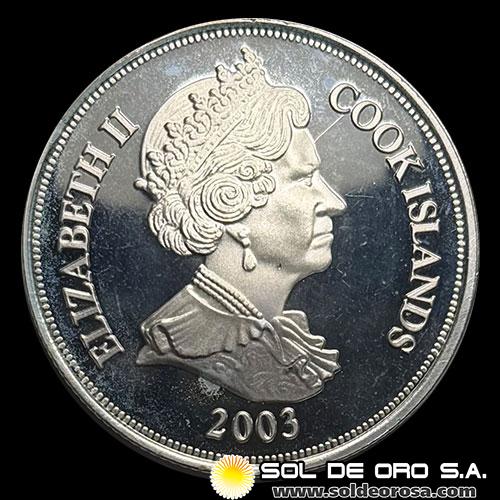NA2 - COOK ISLANDS - 1 DOLLAR, 2003 - MANS BEST FRIENDS - MONEDA DE COPPERNICKEL
