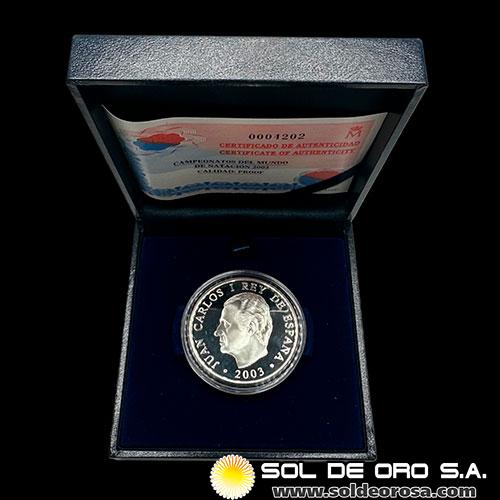 ESPAÑA - 10 EUROS, 2003 - CAMPEONATO MUNDIAL ACUATICO - BARCELONA 2003 - MONEDA DE PLATA