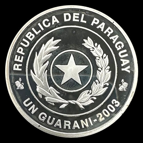 NUMIS - PARAGUAY - 1 GUARANI, 2003 - COPA MUNDIAL DE LA FIFA - ALEMANIA 2006 - MONEDA DE PLATA