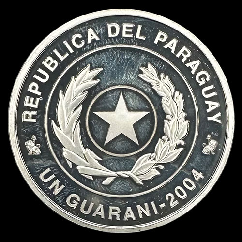 NUMIS - PARAGUAY - 1 GUARANI, 2004 - COPA MUNDIAL DE LA FIFA - ALEMANIA 2006 - MONEDA DE PLATA