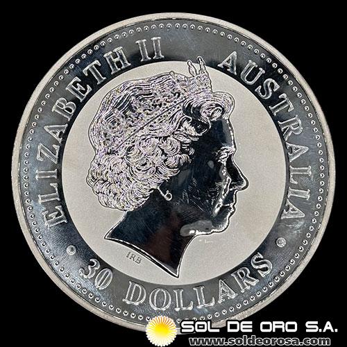 AUSTRALIA - 30 DOLLARS, 2004 - YEAR OF THE MONKEY - MONEDA DE PLATA