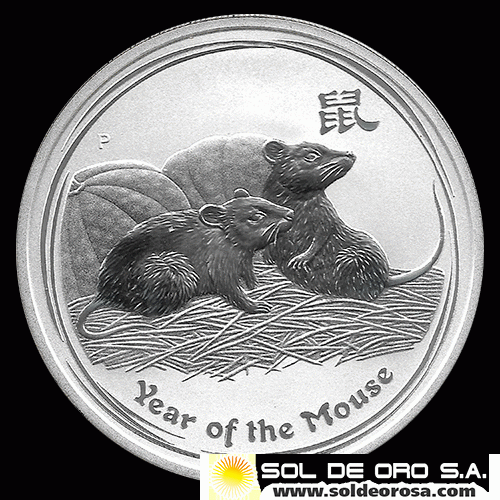 AUSTRALIA - 1 oz., YEAR OF THE MOUSE - 2008 - MONEDA DE PLATA