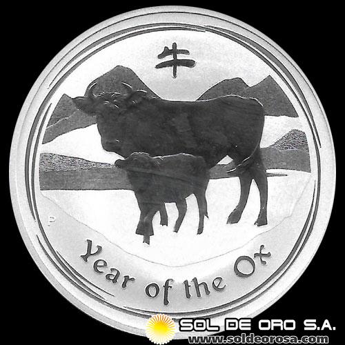 AUSTRALIA - YEAR OF THE OX - 1 DOLLAR - 2009 - MONEDA / ONZA DE PLATA 999