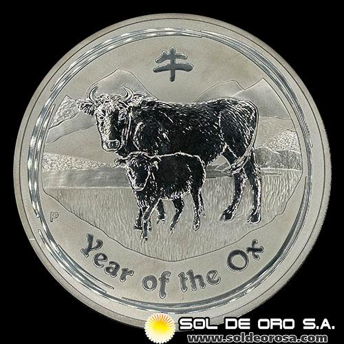 AUSTRALIA - 30 DOLLARS, 2009 - YEAR OF THE OX - MONEDA DE PLATA