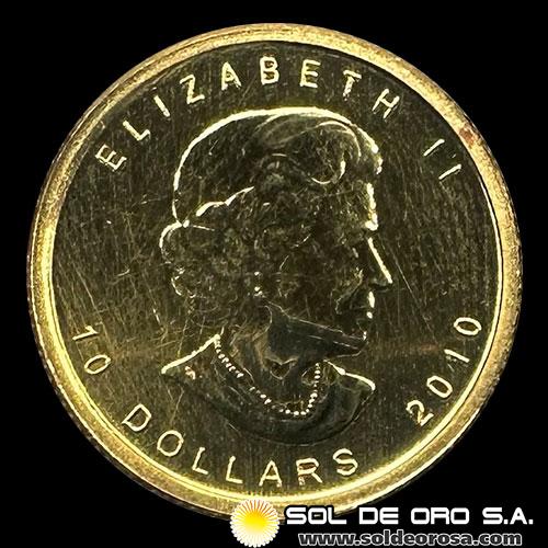 NO - CANADA - 10 DOLLARS, 2010 - 1/4 OUNCE - MONEDA DE ORO