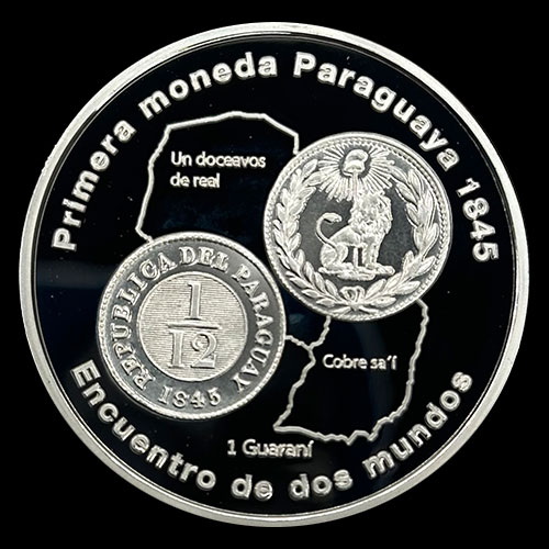 	NUMIS - PARAGUAY - 1 GUARANI, 2010 - 1/12AVO DE REAL - COBRE SA I - MONEDA DE PLATA 