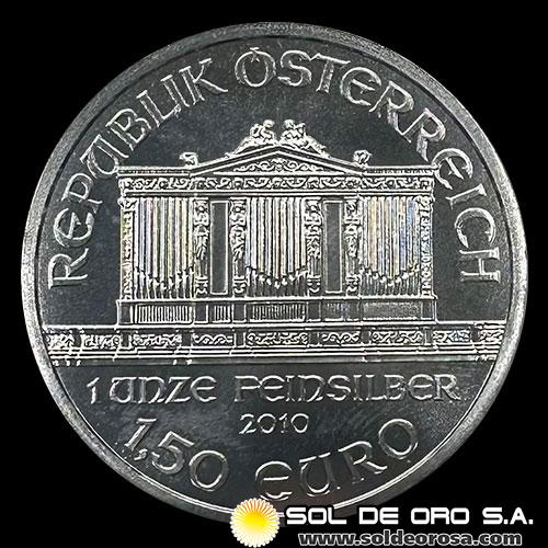 AUSTRIA - REPUBLIK OSTERREICH - 1,50 EURO - TUBO DE 20 ONZAS DE PLATA 999