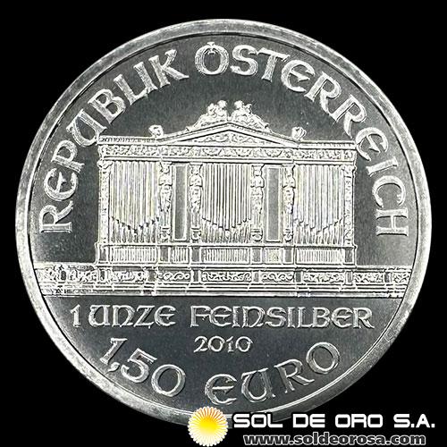 AUSTRIA - REPUBLIK OSTERREICH - 1,50 EURO - TUBO DE 20 ONZAS DE PLATA 999