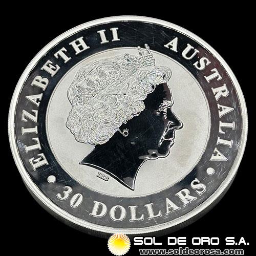 AUSTRALIA - 30 DOLLARS, 2010 - AUSTRALIAN KOOKABURRA - MONEDA DE PLATA