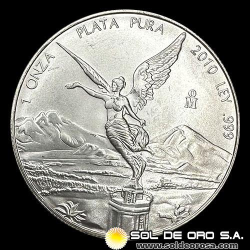 ESTADOS UNIDOS MEXICANOS - LIBERTY, 2010 - 20 ONZAS DE PLATA