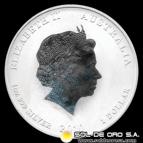 AUSTRALIA - 1 DOLLAR, 2010 - YEAR OF THE TIGER - MONEDA DE PLATA