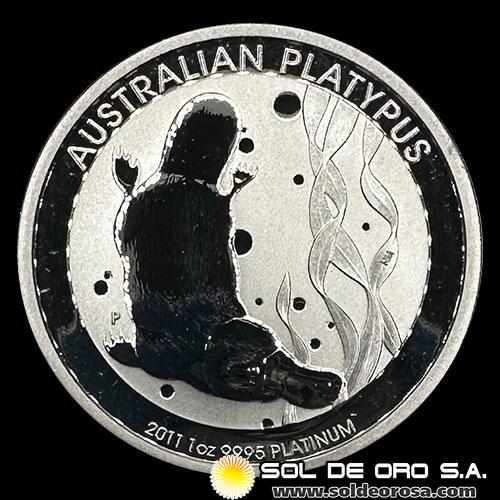 AUSTRALIA - 100 DOLLARS, 2011 - PLATYPUS - MONEDA DE PLATINO