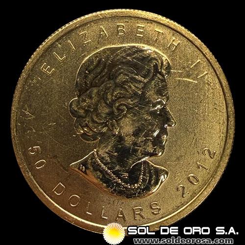 CANADA - 50 DOLLARS, 2012 - ELIZABETH II - MONEDA DE ORO
