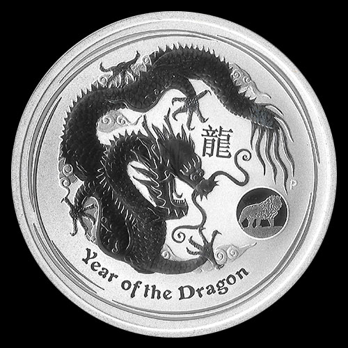 AUSTRALIA - 1 DOLLAR, 2012 - YEAR O THE DRAGON - SET DE 10 MONEDAS DE 1 ONZA