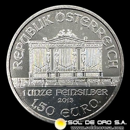 AUSTRIA - REPUBLIK OSTERREICH - 1,50 EURO, 2013 - MONEDA DE PLATA