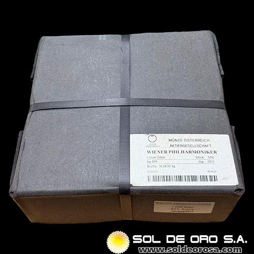 AUSTRIA - REPUBLIK OSTERREICH - 1,50 EURO, 2013 - CAJA DE 500 ONZAS DE PLATA PURA