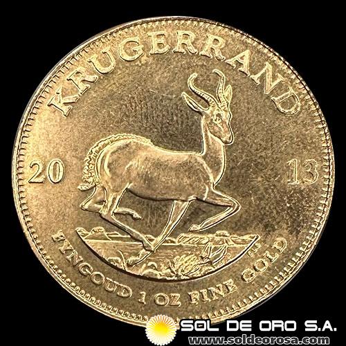 SUDAFRICA - KRUGERRAND, 2013 - MONEDA DE ORO