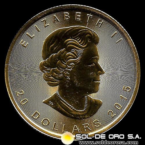 CANADA - 1/2 oz., 20 DOLLARS - 2015 - MONEDA DE ORO