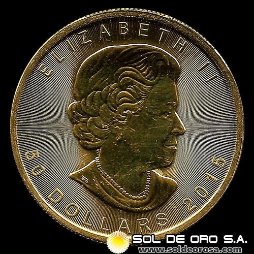 CANADA - 50 DOLLARS, 2015 - ELIZABETH II - MONEDA DE ORO