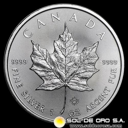 CANADA - MAPLE - 5 DOLLARS - TUBO DE 25 ONZAS DE PLATA