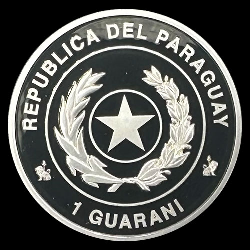 NUMIS - MONEDAS DEL PARAGUAY - 1 GUARANI, 2015 - VISITA DEL PAPA FRANCISCO AL PARAGUAY - MONEDA CONMEMORATIVA DE PLATA