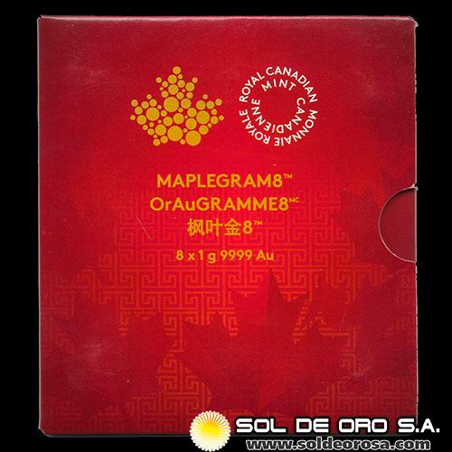 ROYAL CANADIAN MINT - 50 CENTS, 2015 - MAPLE LEAF - SET DE 8 MONEDAS DE ORO