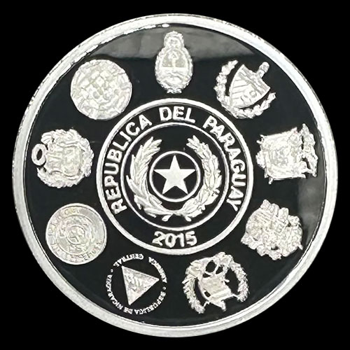 ILUSTRACION - SIN STOCK - MONEDAS DEL PARAGUAY - 1 GUARANI - MONEDA CONMEMORATIVA  X SERIE IBEROAMERICANA - RAICES CULTURALES - EL TERERE - MONEDA DE PLATA