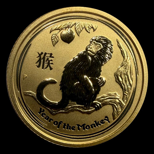 AUSTRALIA - 1/10 oz., 15 DOLLARS - 2016 - YEAR OF THE MONKEY - MONEDA DE ORO